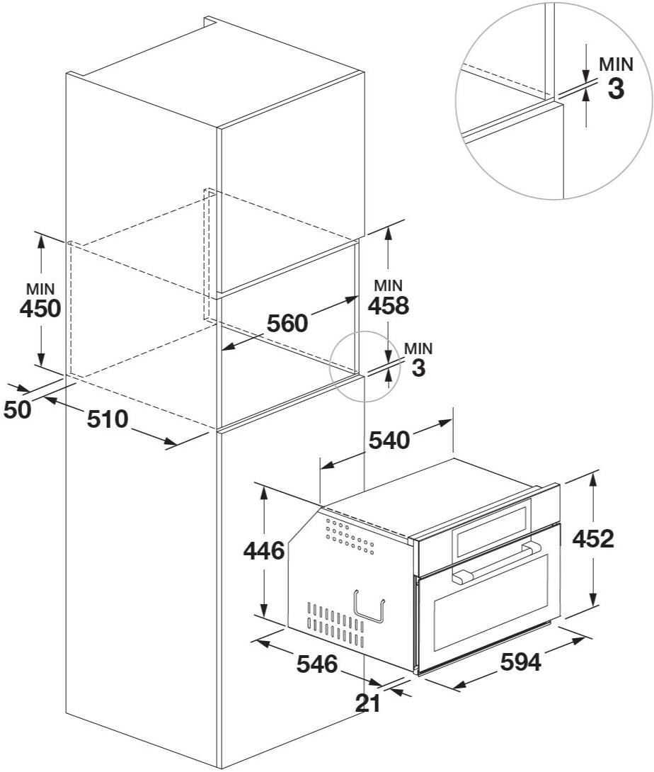 Fulgor Milano Встроенная микроволновая печь с электронным управлением Compact 45 sun-id-1479836 - Вид №1