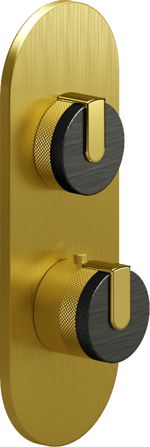 E-8026-R1BOXE0-L1PB-BB-T Планка M-Series с 2 ручками - Внешняя часть GRAFF MOD+