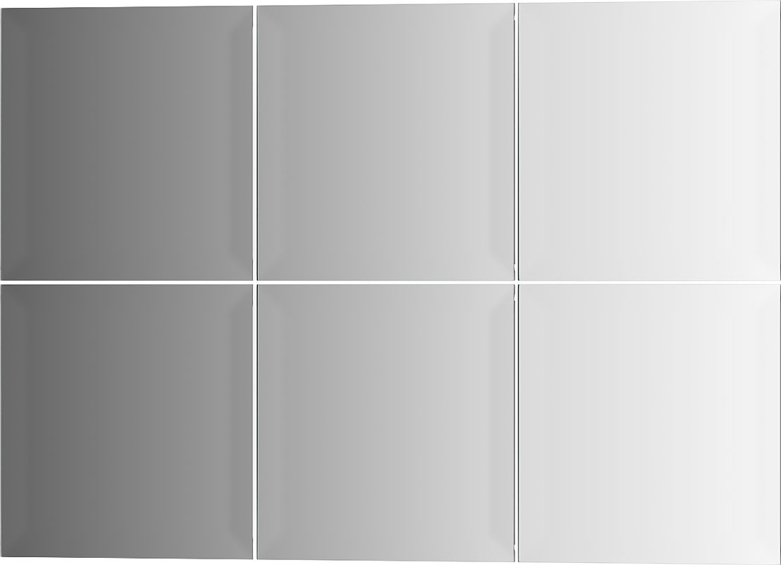 BY 1525 Зеркальная плитка с фацетом 15 mm - комплект 6 шт EVOFORM Refractive