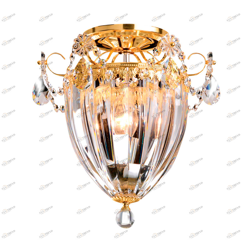 Люстра хрустальная 30х27 см золотая Bagatelle 1242-211 SCHONBEK ДИЗАЙНЕРСКИЕ 00-3882393 Золото;прозрачный 