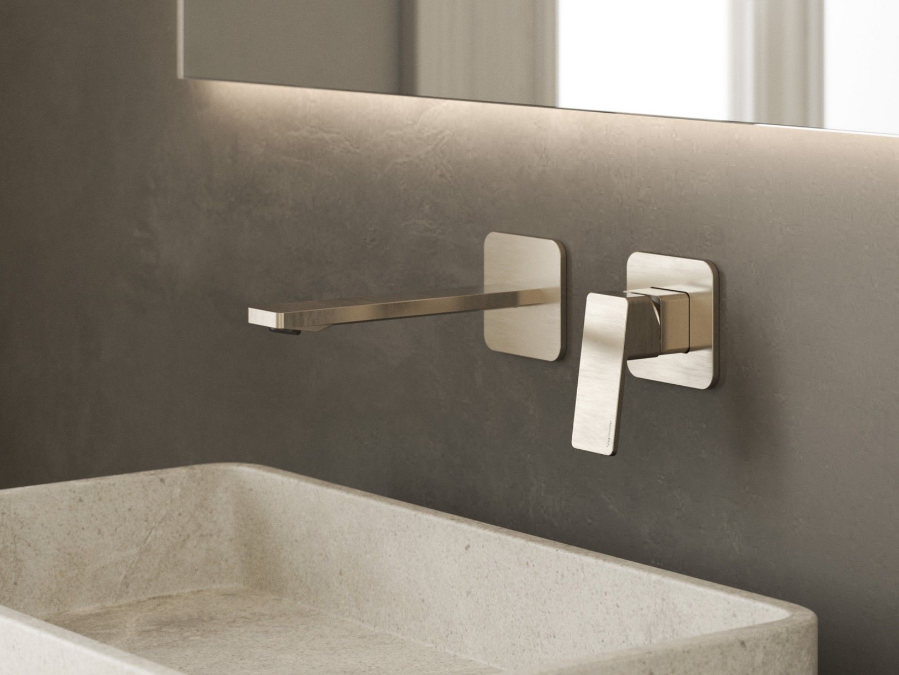 Латунный однорычажный настенный смеситель для раковины с 2 отверстиями Rubinetterie Treemme PA36 ARCH-00041005 - Вид №1