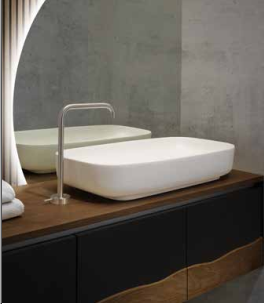 C375M3L70.101NC Тумба подвесная с 3 выдвижными ящиками 70 см A. e T. Italia TRACE Белый матовый - орех Каналетто Италия AeT ITALIA - Вид №3