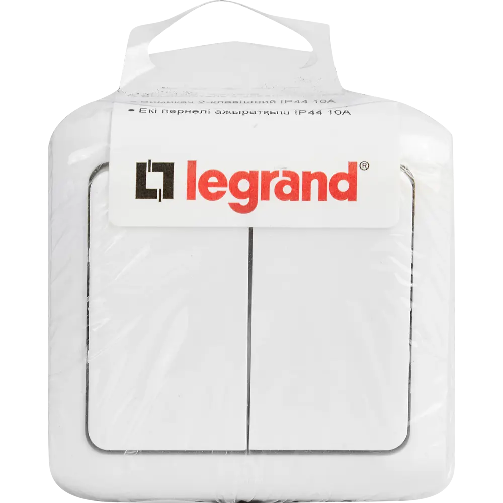 Выключатель накладной 2 клавиши Legrand Quteo IP44 10А 250В цвет белый 82389580 STLM-2170539 - Вид №4