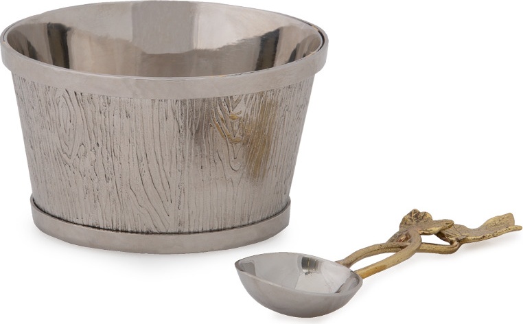 10645166 Michael Aram Чаша для орешков Michael Aram Плющ и дуб 10см, сталь нержавеющая Сталь нержавеющая 