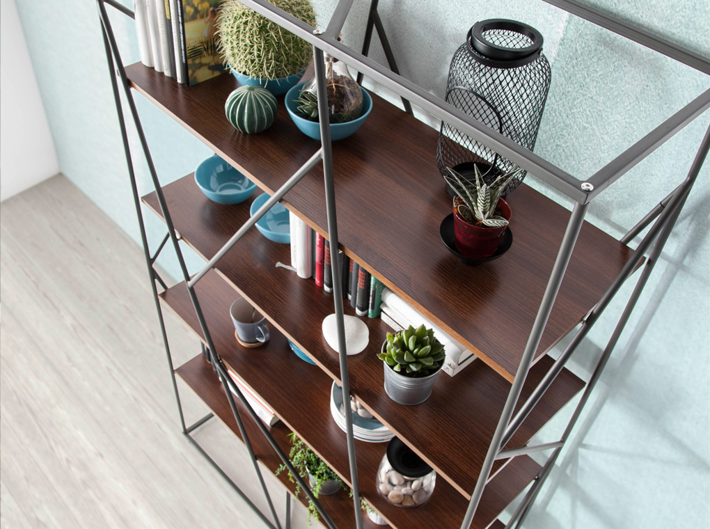 Стеллаж для книг открытый Nogal от Angel Cerda ANGEL CERDA  149942 Коричневый;серый  - Вид №5