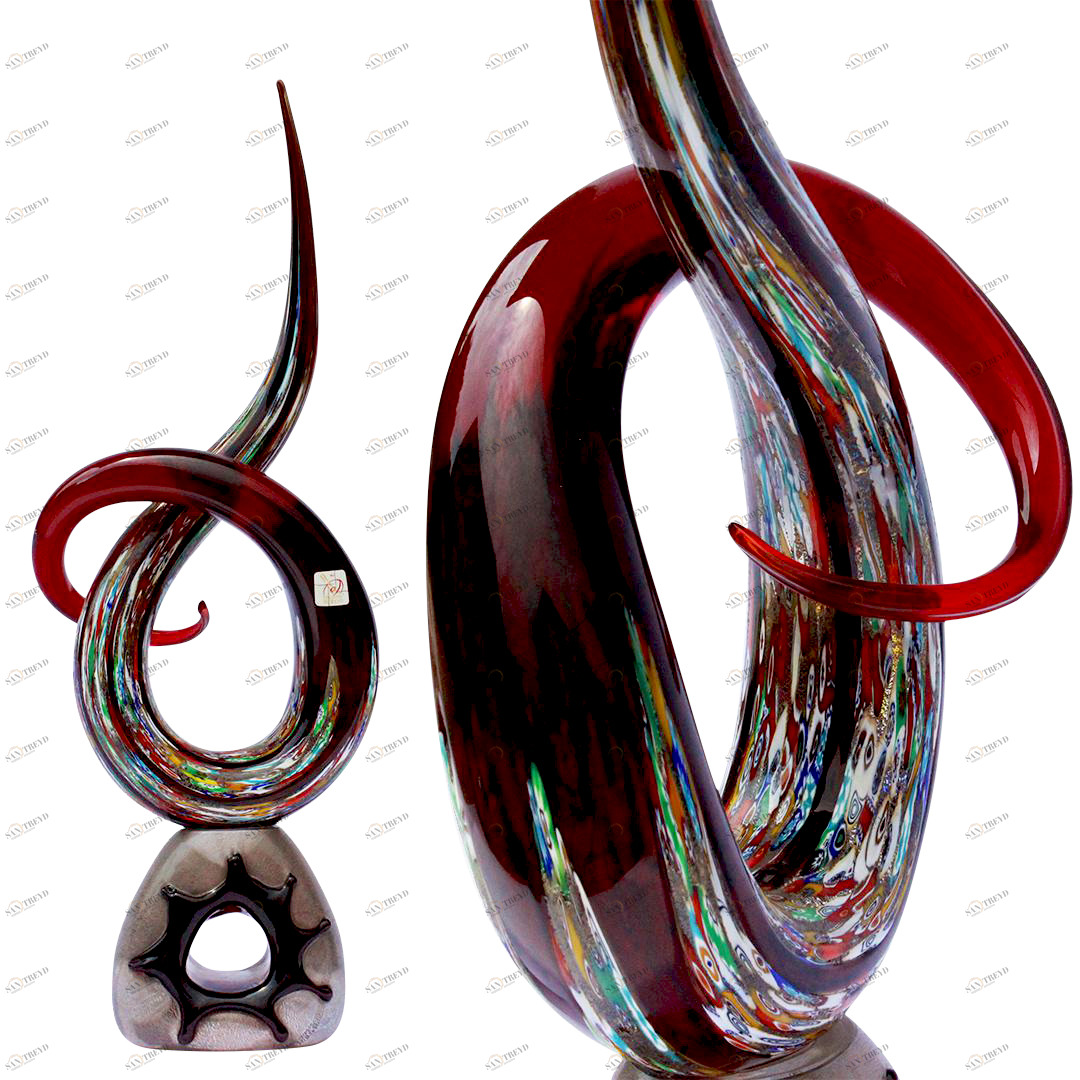 1800 ORIGINALMURANOGLASS Скульптура Узел любви - автор Andrea Tagliapietra - муранское стекло 15 см 