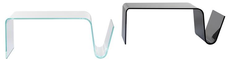 Tonin Casa Низкий стеклянный журнальный столик с журнальной стойкой sun-id-1360577 - Вид №1