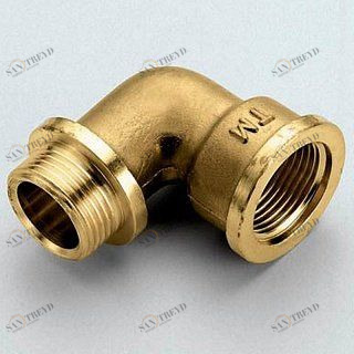 Колено с упором ВР-НР  3/4"x3/4" латунь TIEMME 1500064