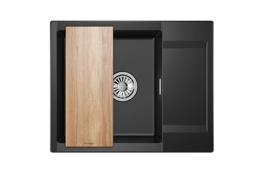 ES-6202, ТУРМАЛИН, кухонная мойка, кварц, ESTETICA GRANULA 6202-ST213 - Вид №3