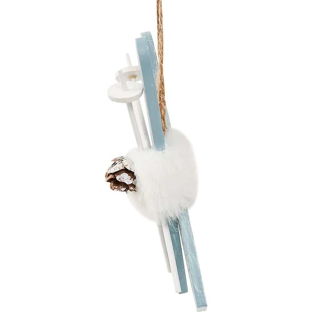 87036541 Елочная игрушка Лыжи 12x6 цвет синий STLM-0958389 Santreyd  - Вид №3