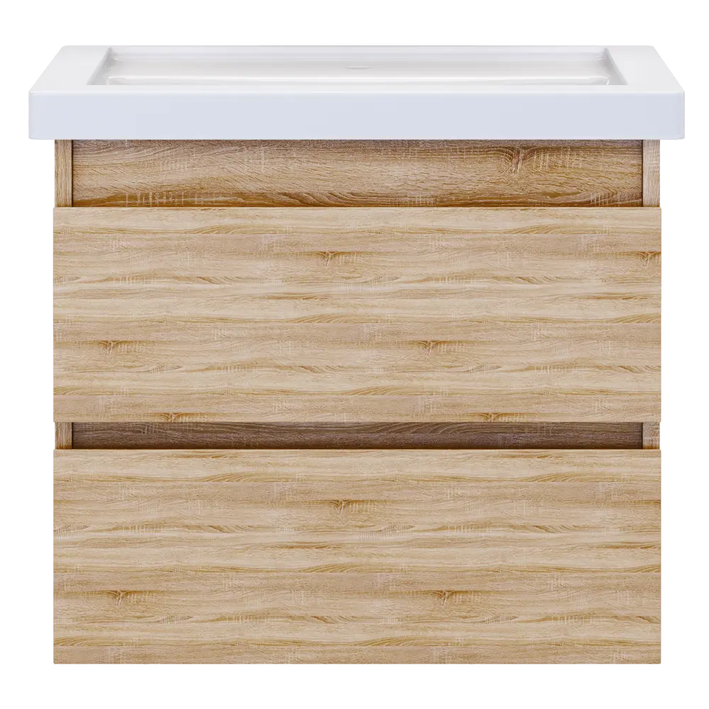 VIGO Подвесная тумба Matteo для ванной с двумя ящиками, дуб сонома 60 см 89050544 STLM-0989306 - Вид №4