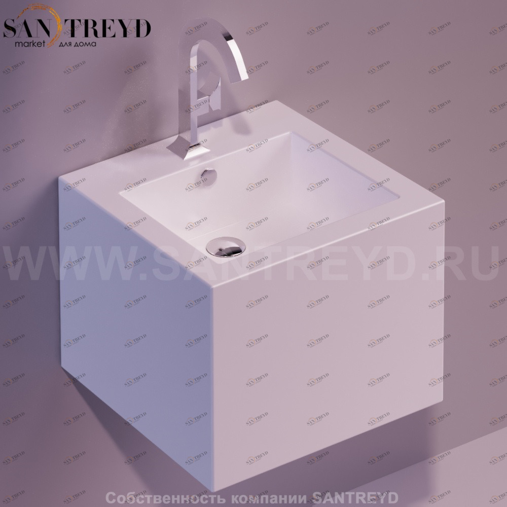 FZ13BIANCO Подвесная раковина настенная квадратная Simas Frozen белая