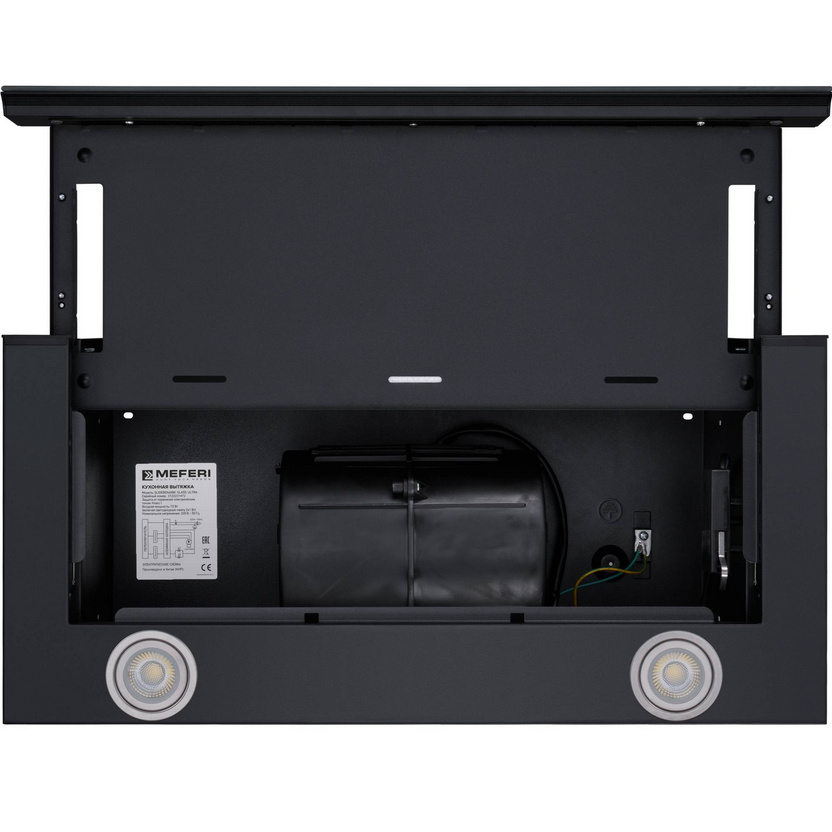 9202542 Вытяжка телескопическая Meferi SLIDEBOX60BK GLASS ULTRA черный/черный STDN-0041504 - Вид №14