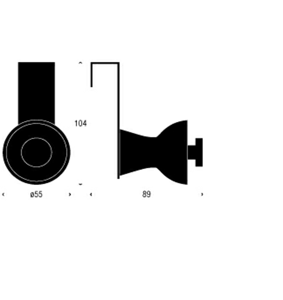 FROST Дверной крючок BLOSSOM » прозрачный / полированный Сталь Прозрачный / полированный BD1055  - Вид №1