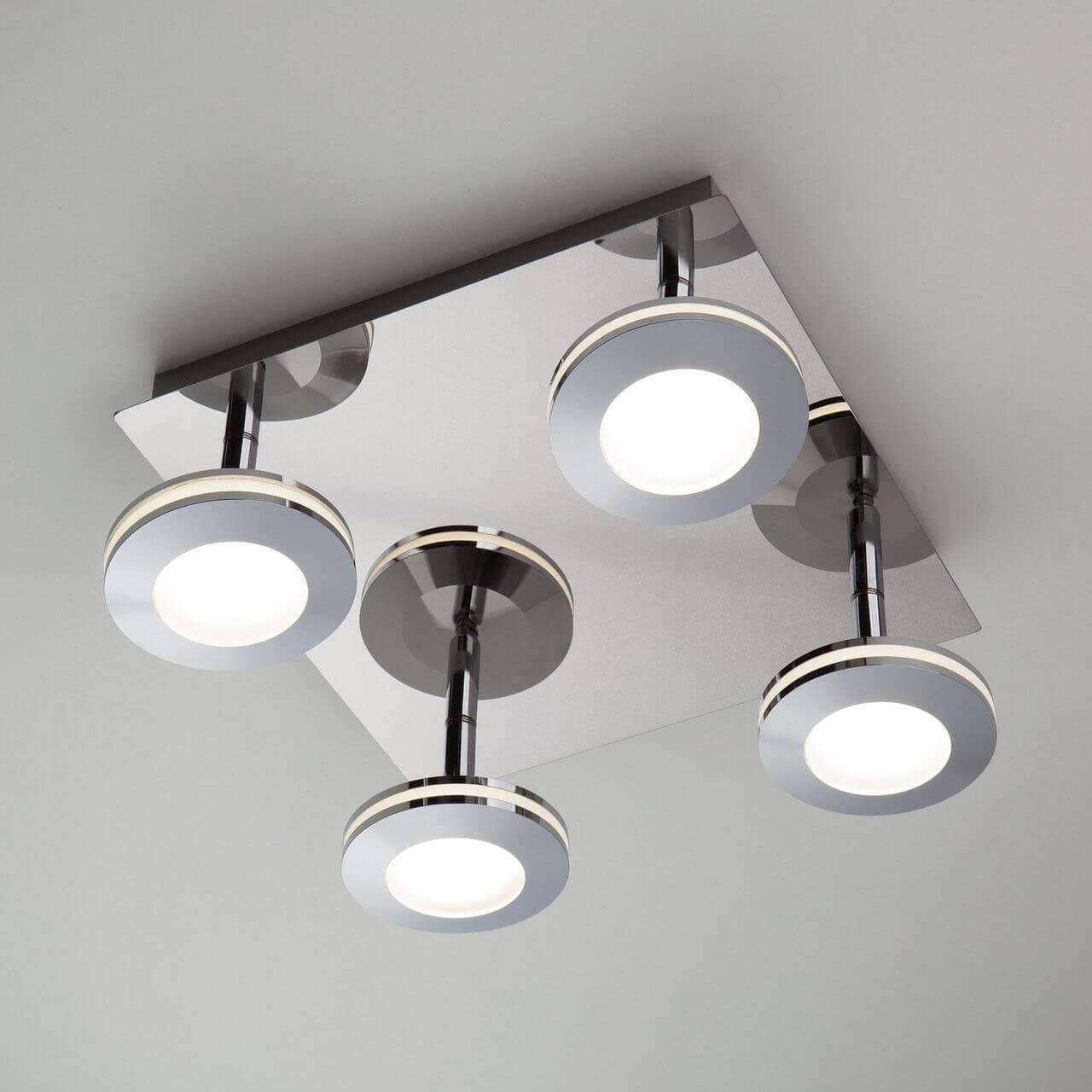 Светильник потолочный цвета хром Eurosvet 20002/4 EUROSVET RОUND 00-3891881 Хром  - Вид №1