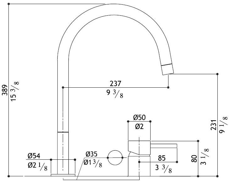 MGS Смеситель для кухни из нержавеющей стали на два отверстия F2 sun-id-1447758 - Вид №5
