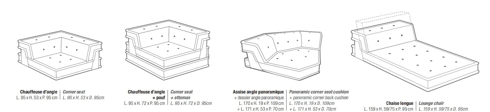 Модульный тканевый диван ROCHE BOBOIS Mah Jong ARCH-00038140 - Вид №4