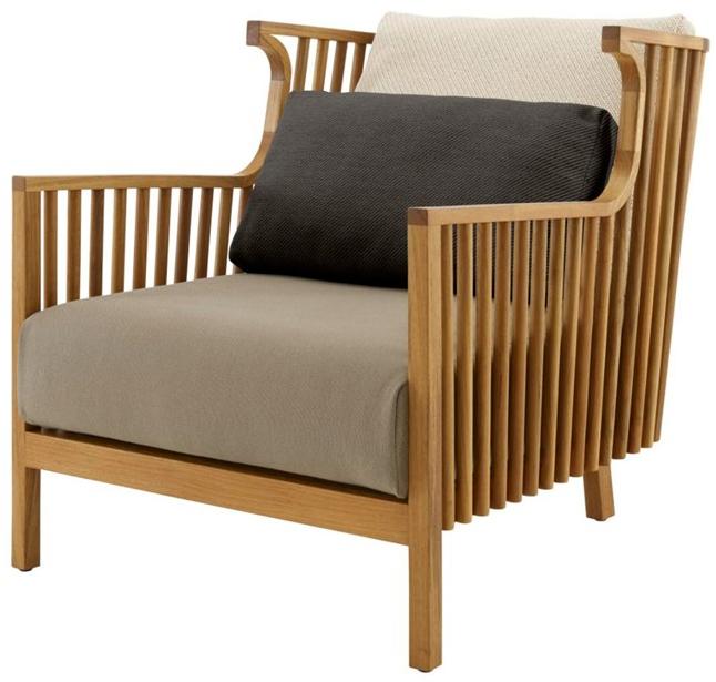 Ligne Roset Садовое кресло из тикового дерева с подлокотниками Elizabeth teck 11343105 - Вид №1