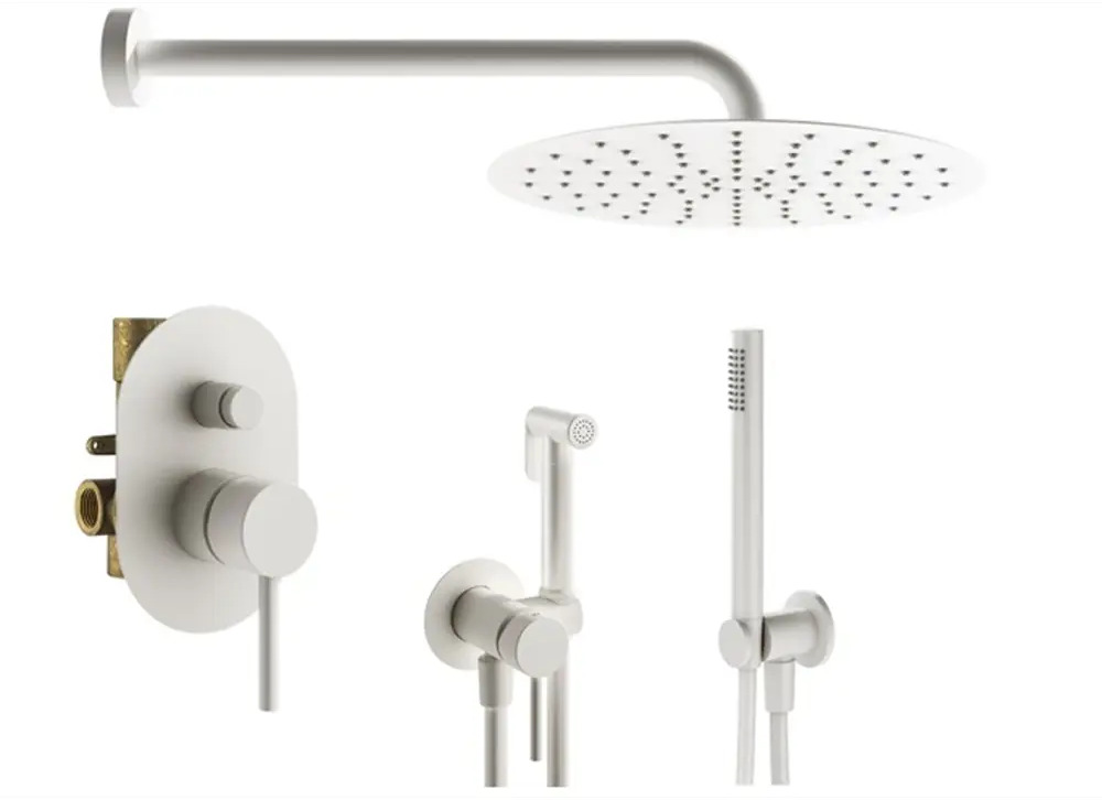 91719982 Комплект смесителей для душа Plumberia Selection KITZXO15BO, Белый матовый STLM-1000710