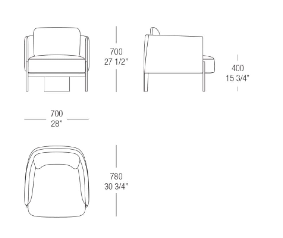 Тканевое кресло с подлокотниками MisuraEmme VIRGIN ARCH-00004094 - Вид №6