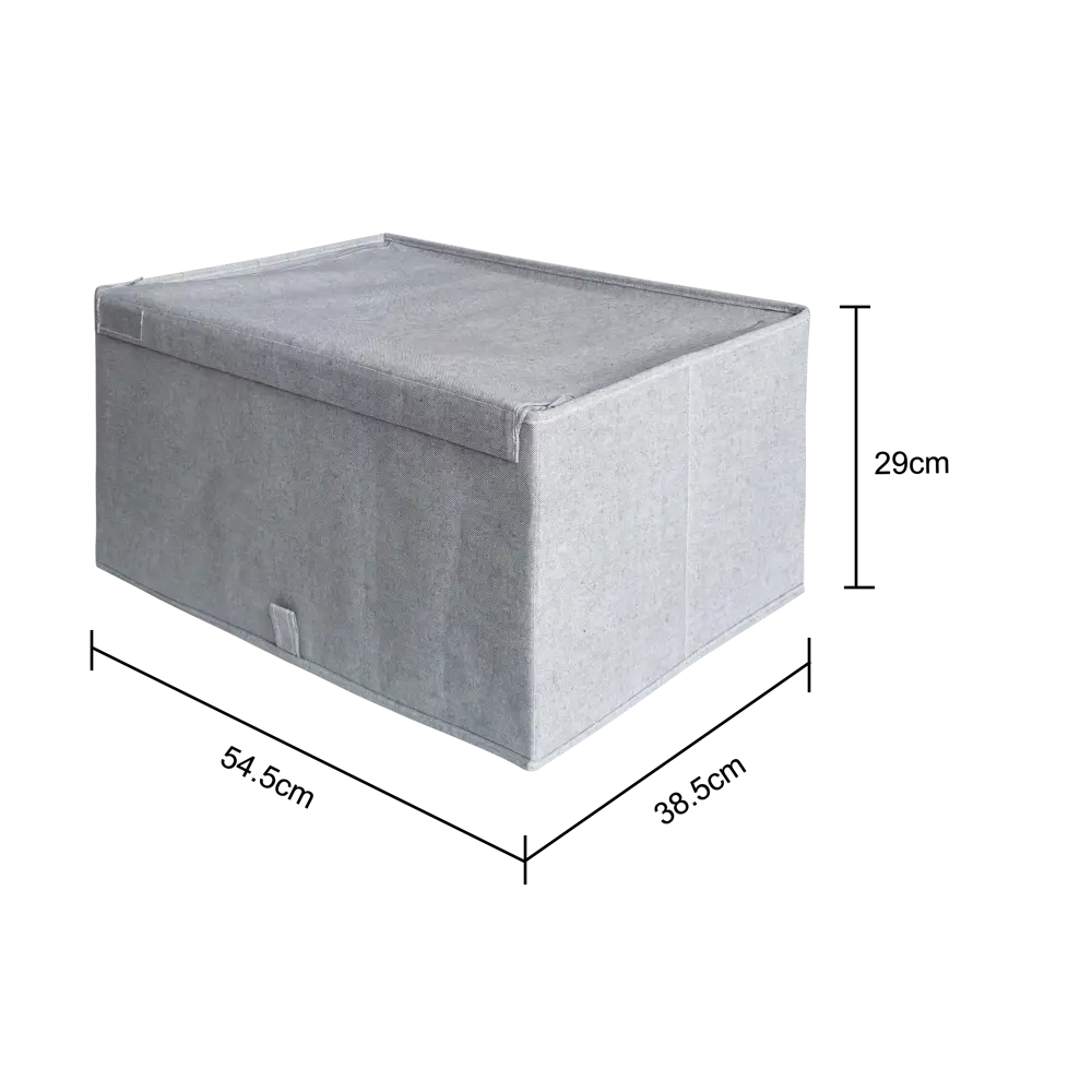 Konsensa — складная коробка для хранения с крышкой, серый 89397835 STLM-1570063