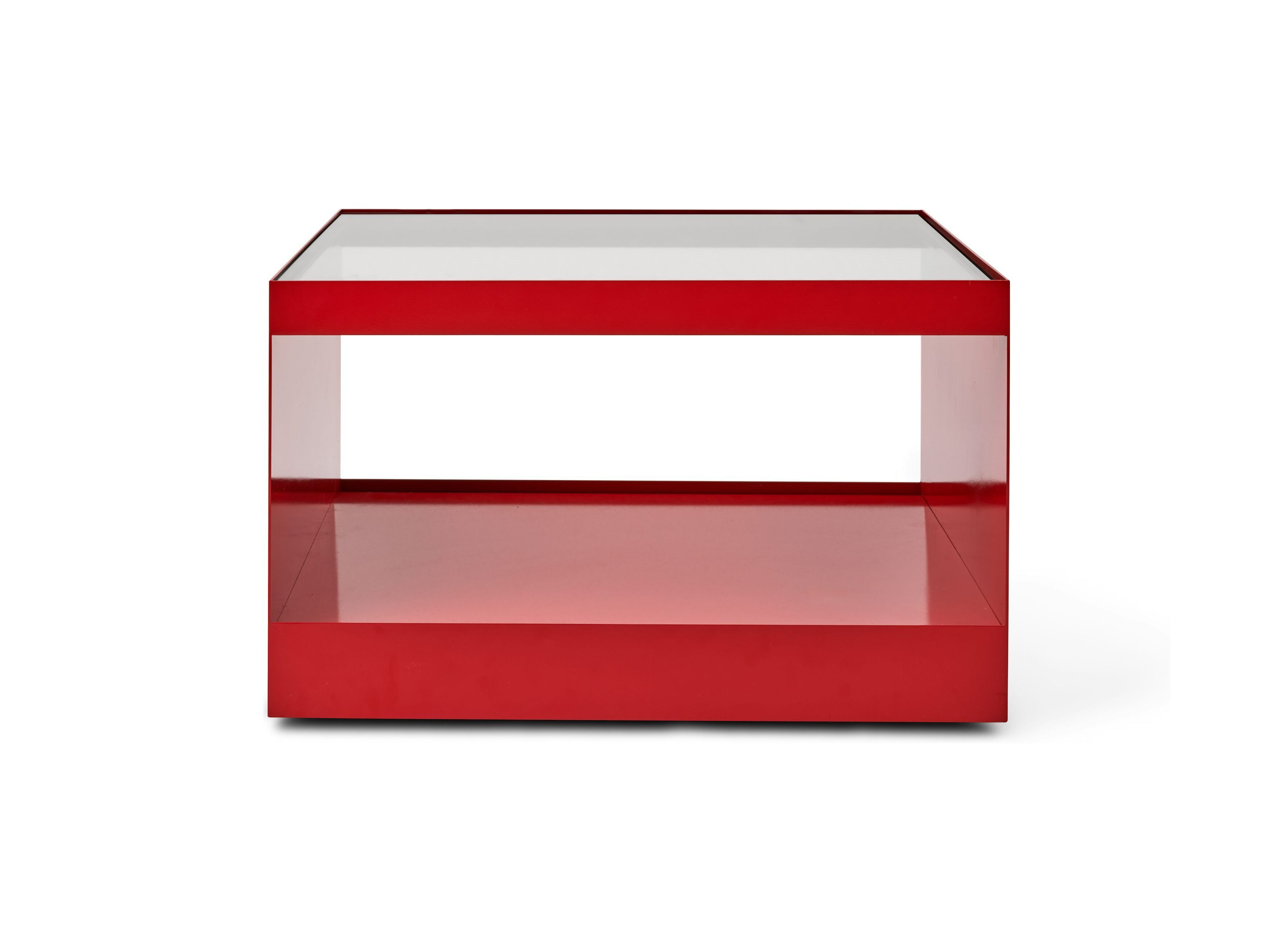 Квадратный стальной журнальный столик со стеклянной столешницей Knoll D'URSO OCCASIONAL TABLE ARCH-00149069 - Вид №1