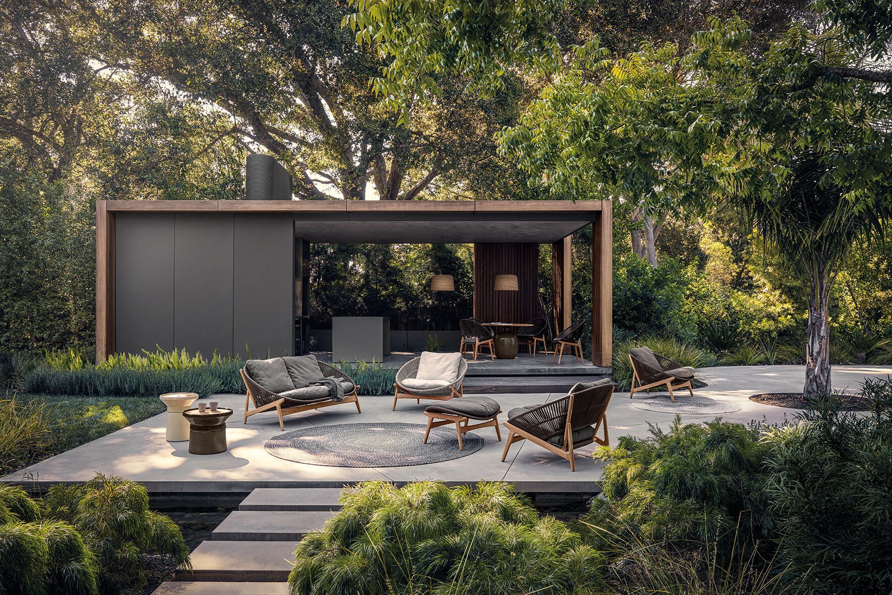 2-местный тканевый садовый диван Gloster ARCH-00081275 - Вид №4