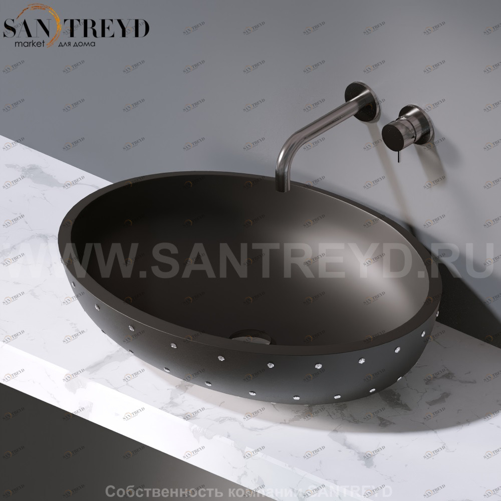 L280.105SW Накладная раковина на столешницу  овальная A. e T. Italia OVAL AeT ITALIA