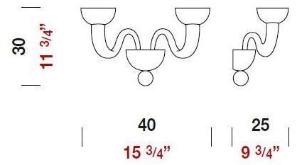 PANZERI Настенный светильник из муранского стекла Tate Y-tat-2a - Вид №1