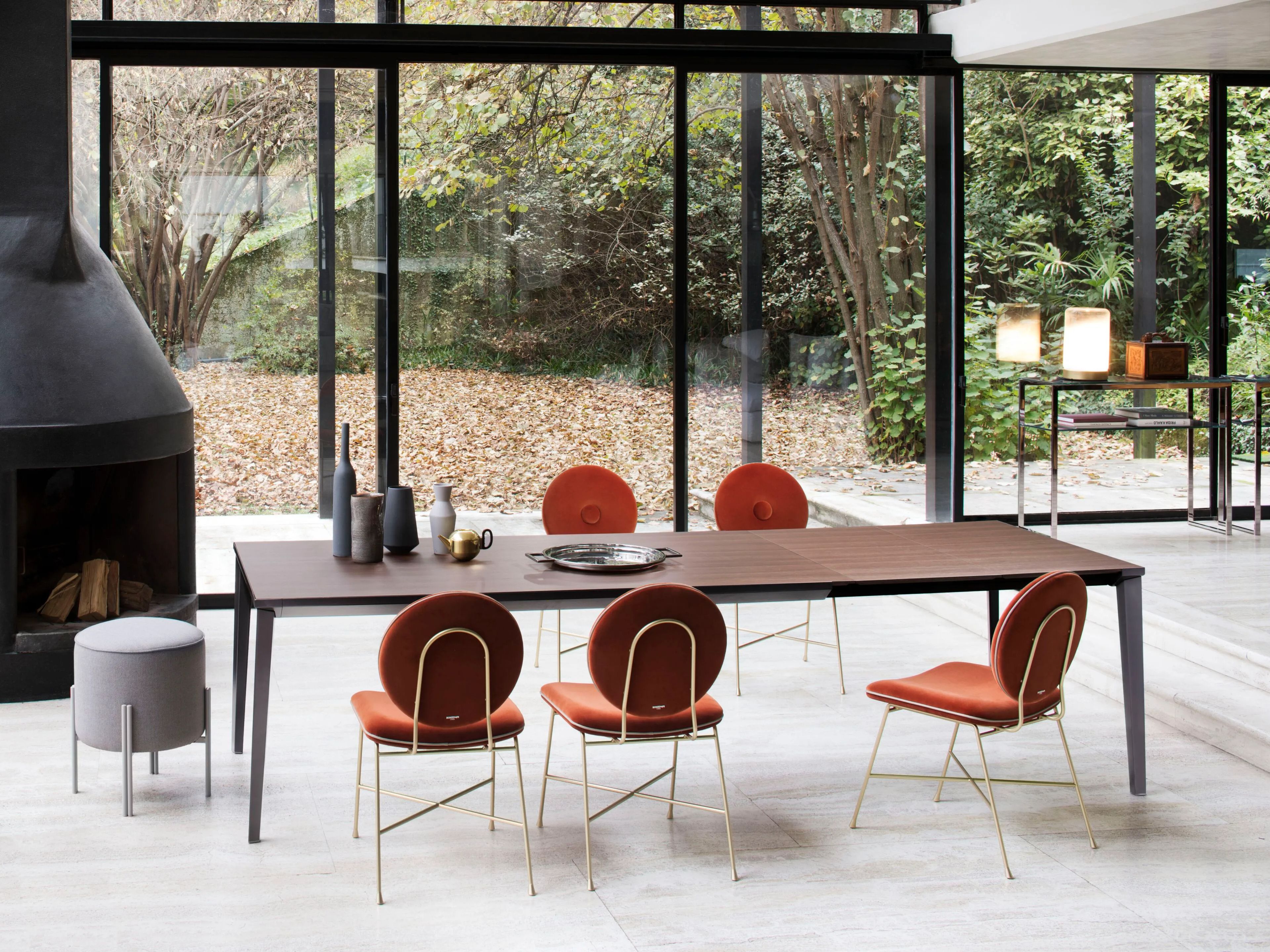 Выдвижной металлический и меламиновый обеденный стол Bontempi Casa ECHO IN ARCH-00150158 - Вид №4