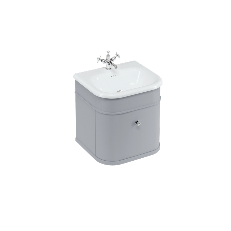 Burlington Chalfont Chalfont 550мм Тумбочка с одним выдвижным ящиком - Классический серый с золотыми ногами CH55G-CHLEGGOLD  - Вид №4