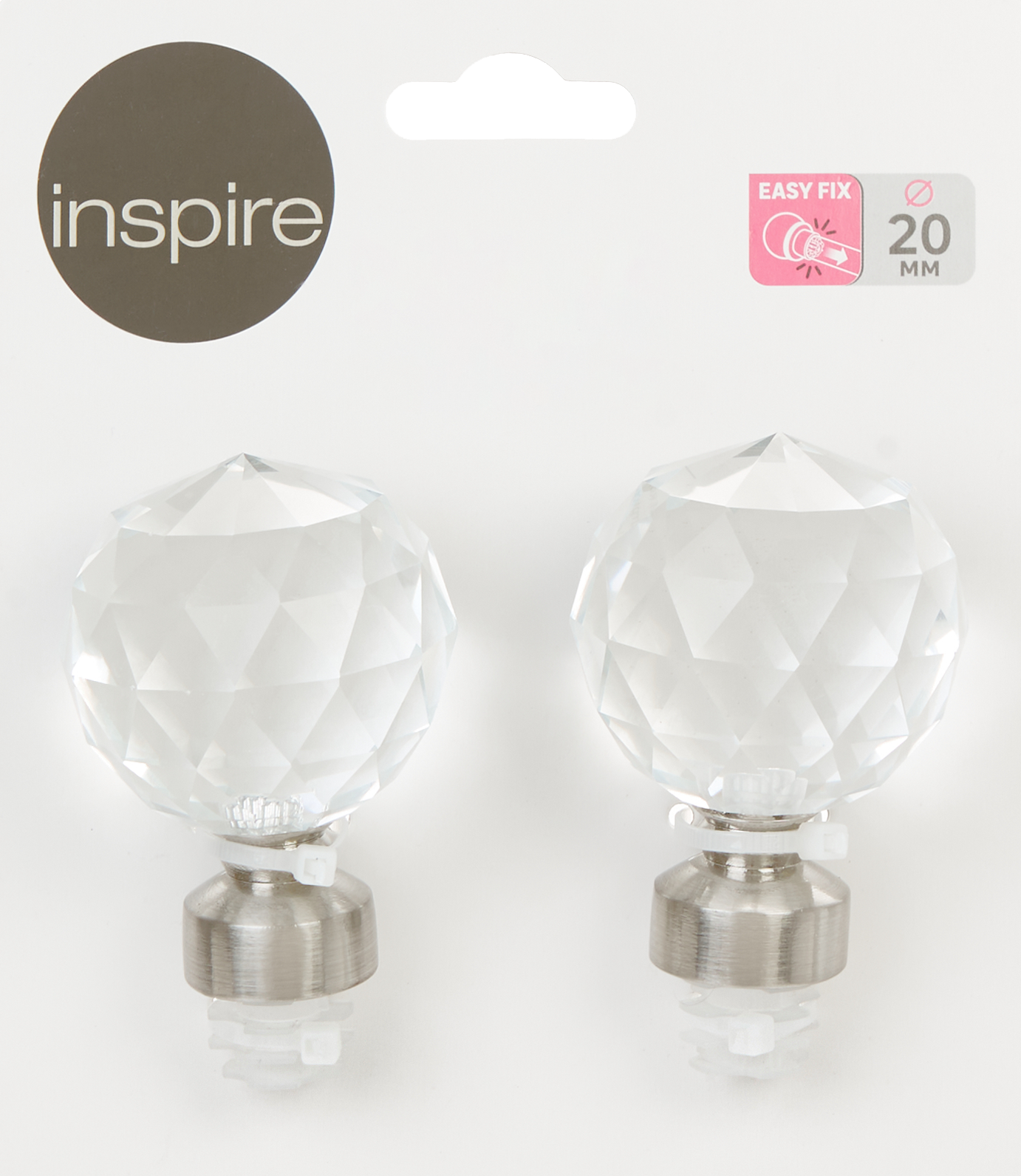 Наконечник для карниза INSPIRE хром матовый 20 см (2 шт) 85186706 STLM-0059627 - Вид №2