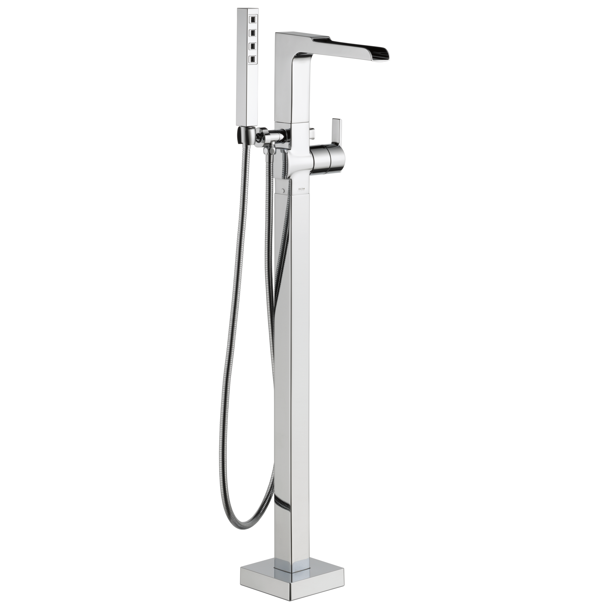 T4768-FL Однорычажный напольный носик с изливом для ванны с ручным душем Delta Faucet Ara Хром
