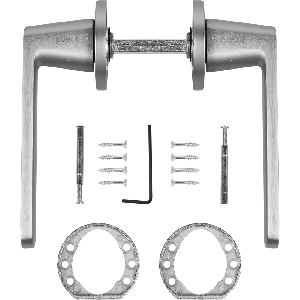 Дверные ручки Puerto Slim Фрапе для межкомнатных дверей в матовом хроме 86523090 STLM-0069614 - Вид №1