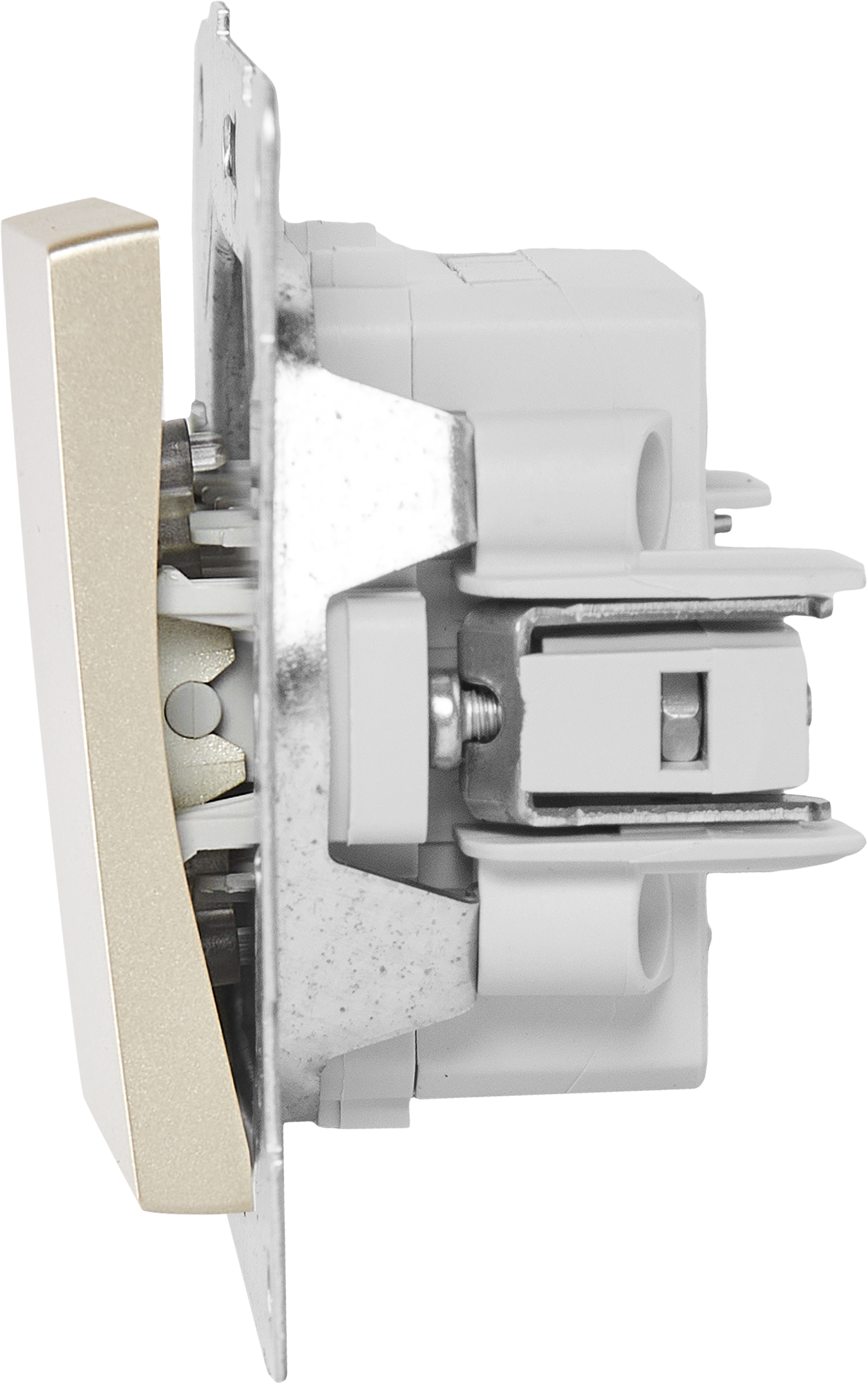 Проходной выключатель GUSI Electric Classic 1-клавишный встраиваемый, цвет шампань 83864236 STLM-0045169 - Вид №3