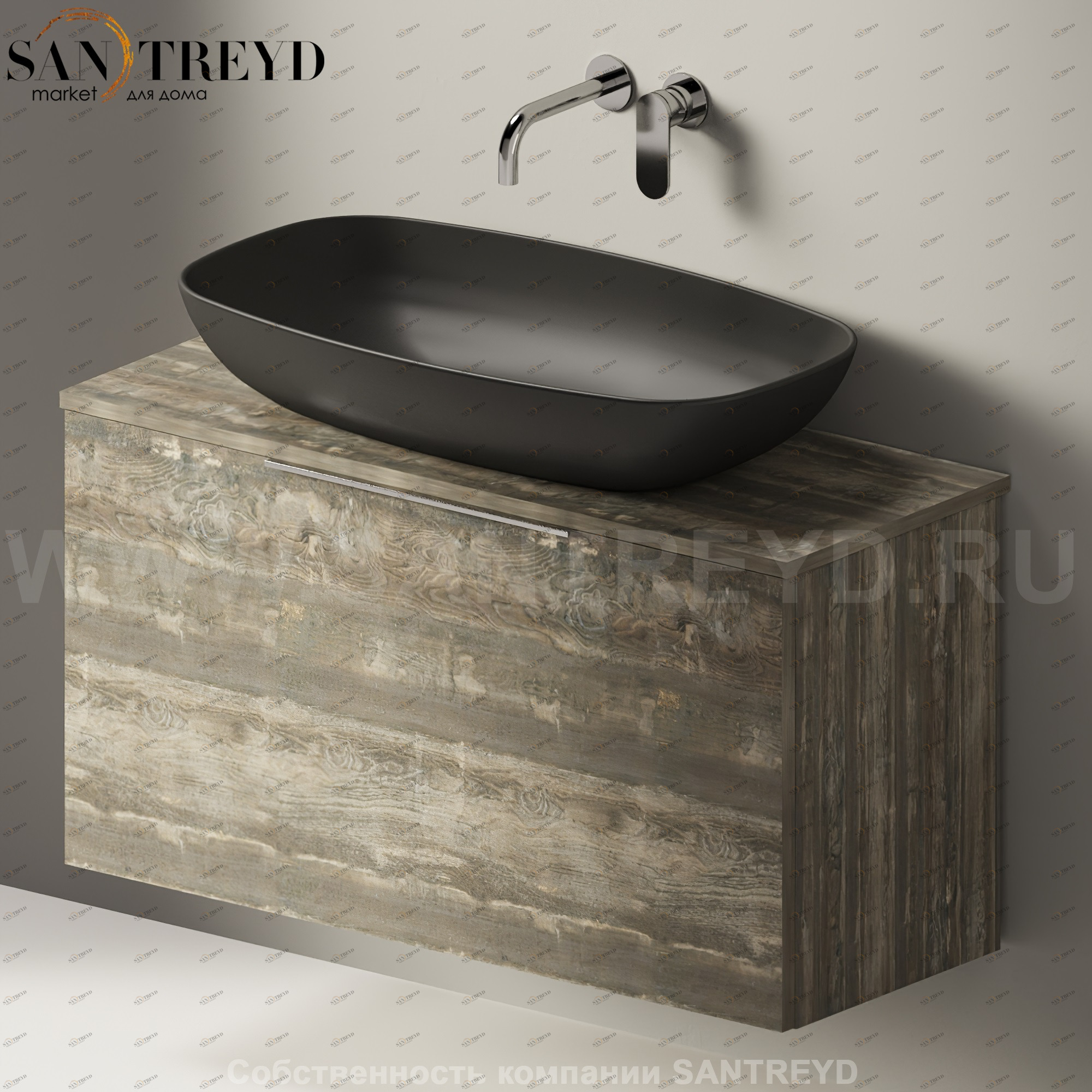 Flaminia BOX Настенная тумба для раковины 95 см с 1 ящиком BX822.WE Ceramica Flaminia BX822WE