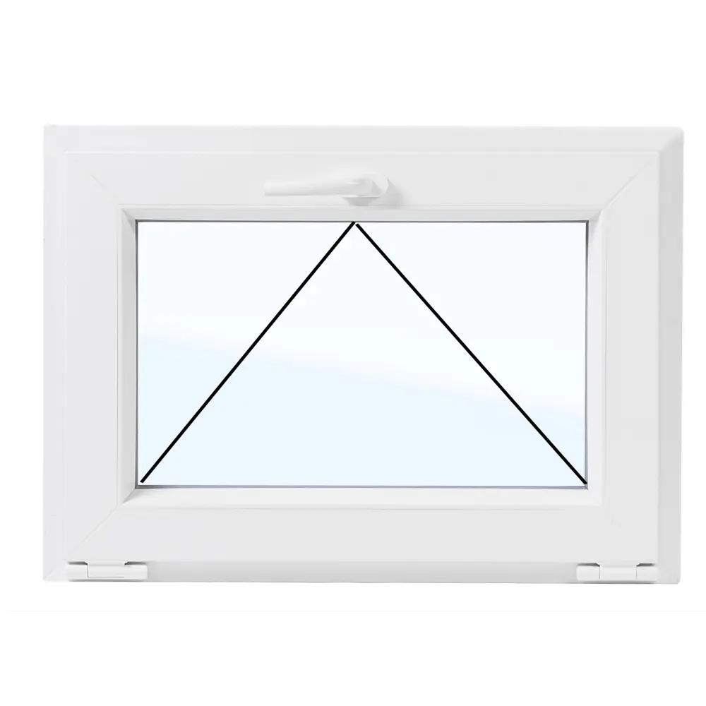 Пластиковое окно ПВХ Veka фрамуга 500x700 мм (ВхШ) двухкамерный стеклопакет белый/серый STLM-2178980