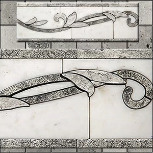 БОРДЮР ИЗ МРАМОРА LN-2 SKALINI FLORAL