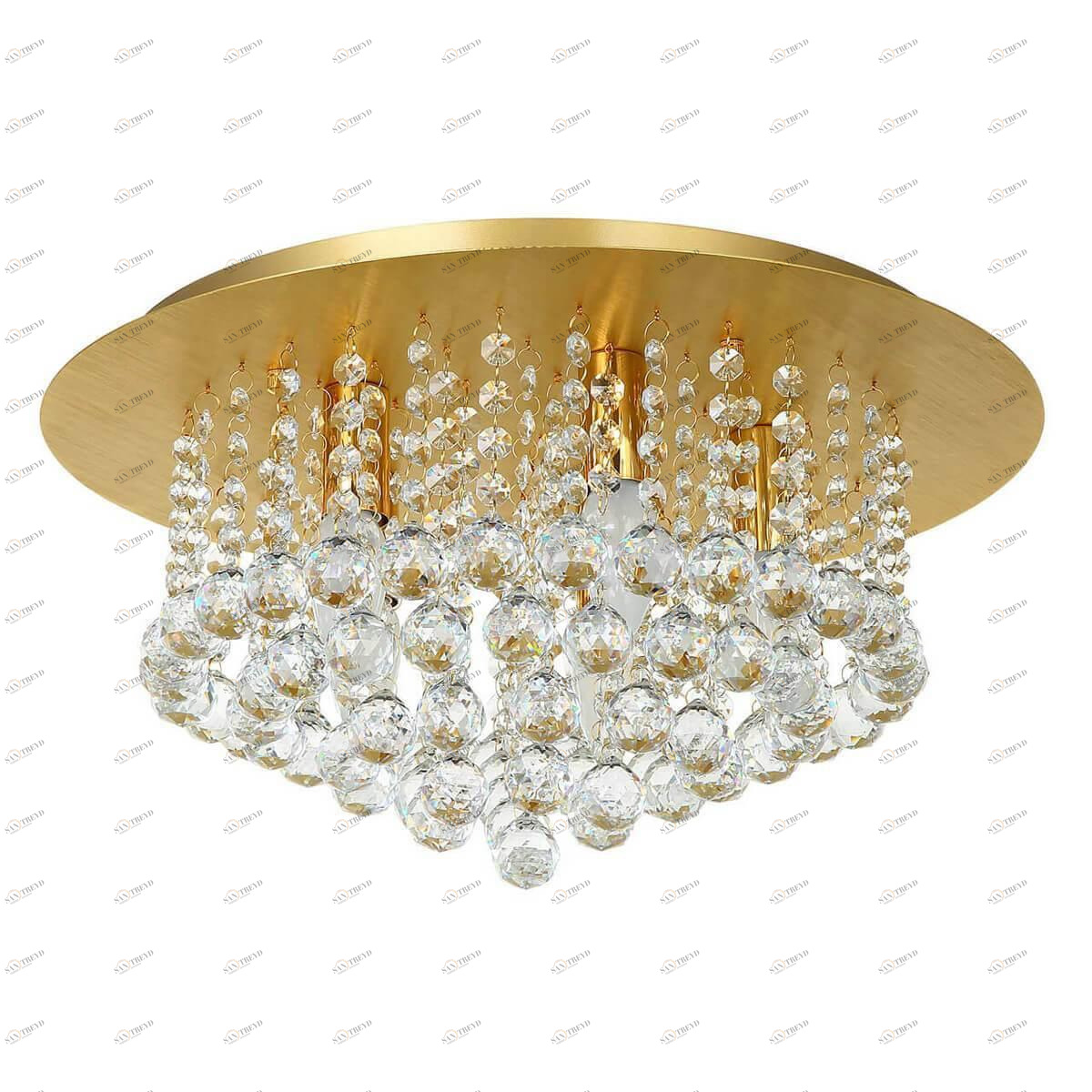 Потолочная люстра MW-Light Венеция 276014705 MW-LIGHT ДИЗАЙНЕРСКИЕ, ВЕНЕЦИЯ 00-3888631 Золото;прозрачный 
