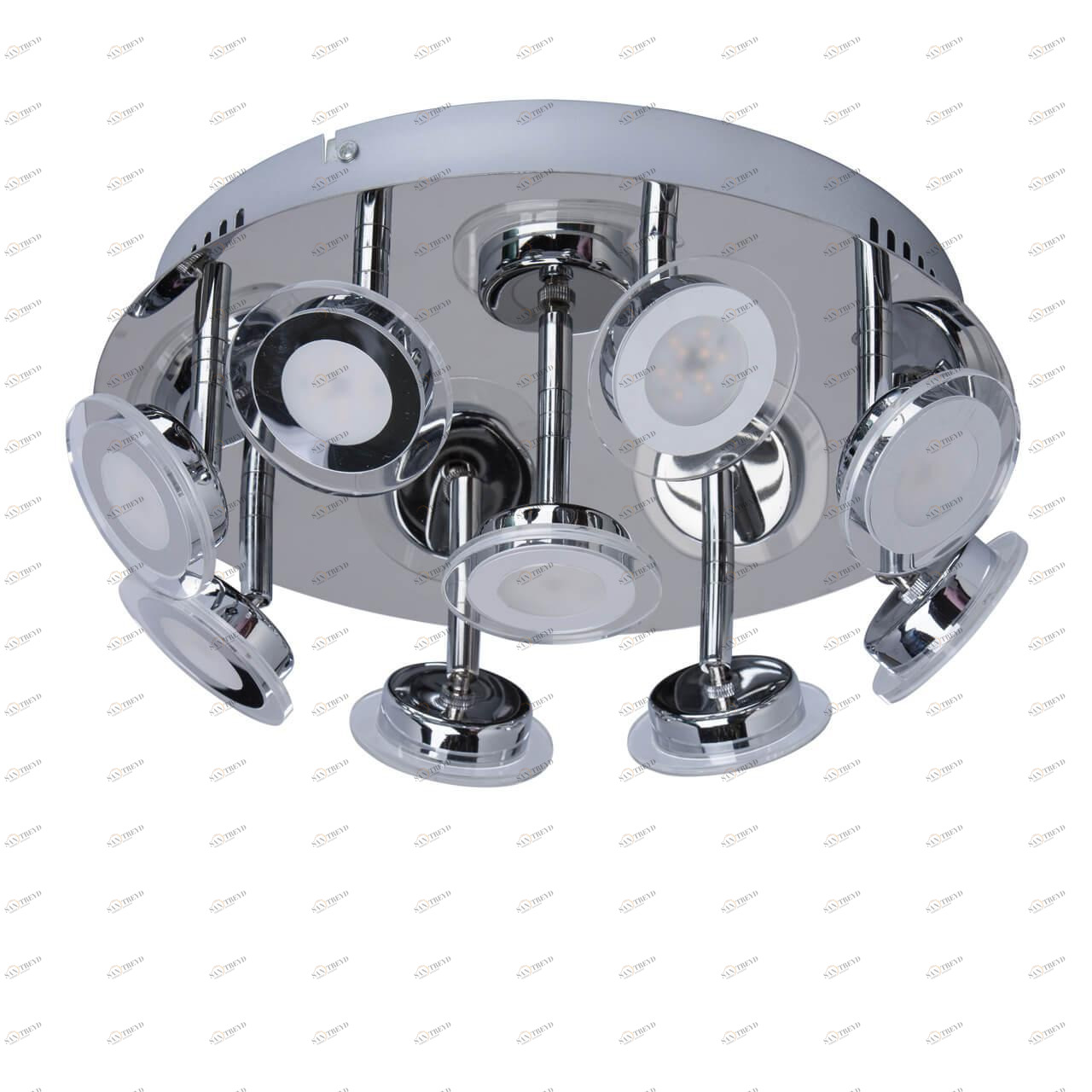 Спот потолочный светодиодный на 9 ламп хром "Граффити" 678010209 DE MARKT ГРАФФИТИ 00-3891829 Хром 