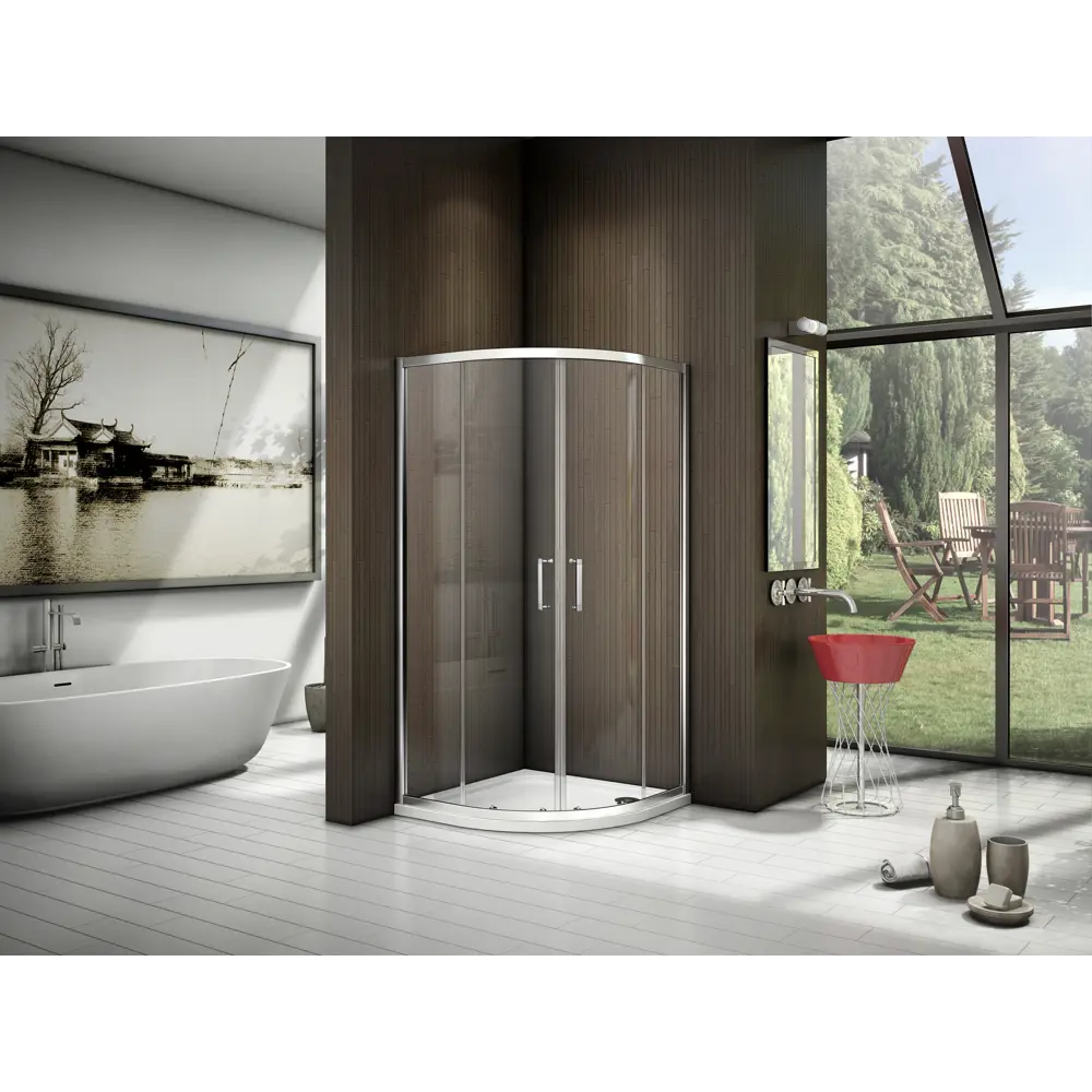 Santreyd Makiato - Радиусное душевое ограждение с раздвижными дверями 84540657 STLM-0051701