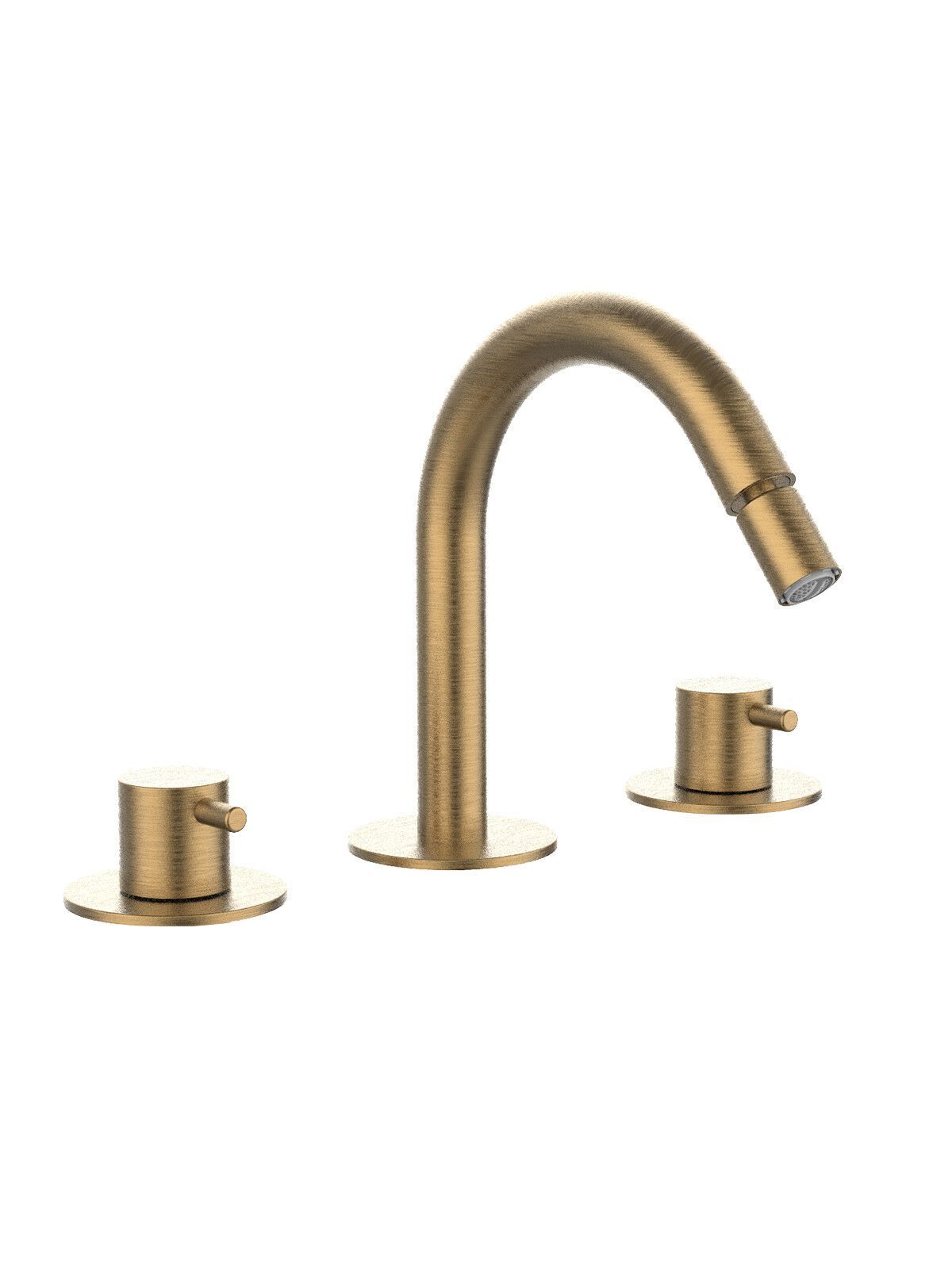 Смеситель для биде с 3 отверстиями для пола с отдельными розетками Rubinetterie Frattini Pepe XL ARCH-00131328 - Вид №3