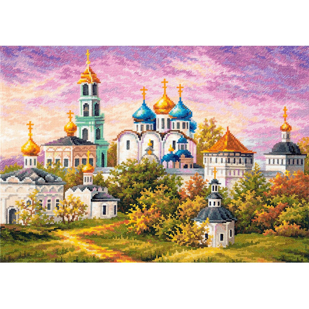075-06 Сергиев Посад. Троице-Сергиева Лавра Набор для вышивания Чудесная Игла 40 х 30 см Чудесная игла 