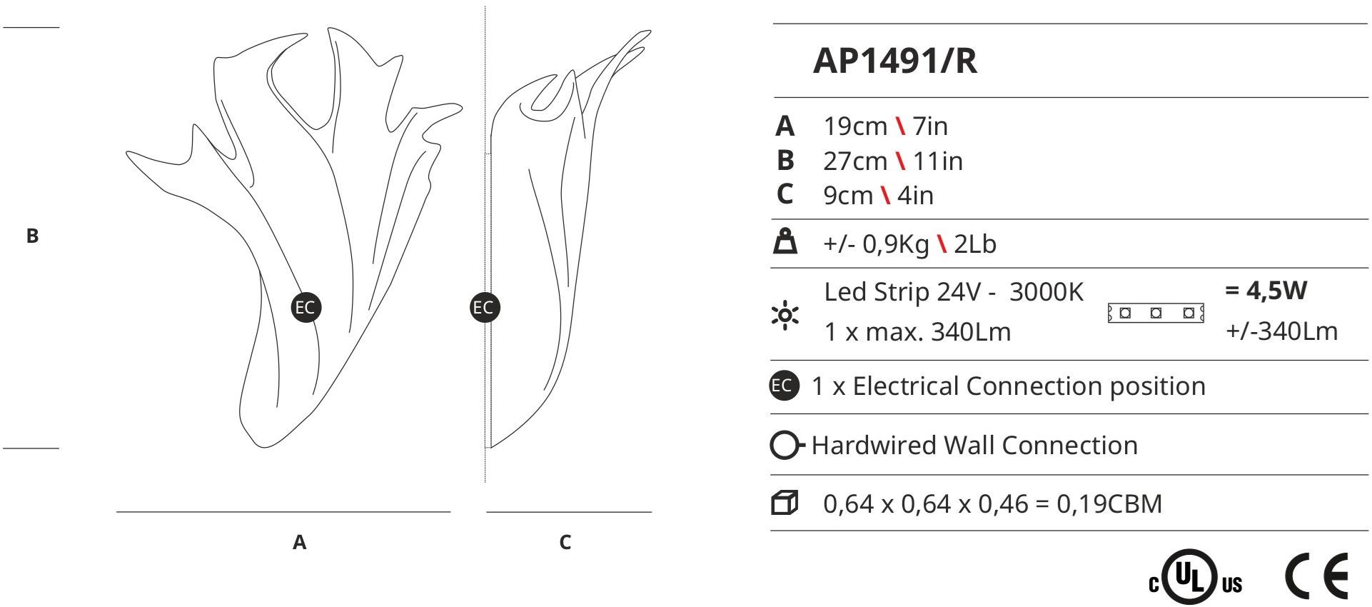 Serip Настенный светильник из алюминия Carpa Ap1491/r - Вид №2