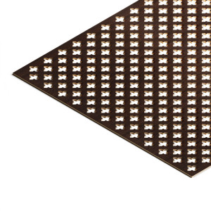 Панель декоративная перфорированная без рамки 1112х512 мм Готико венге STELLA (2шт)