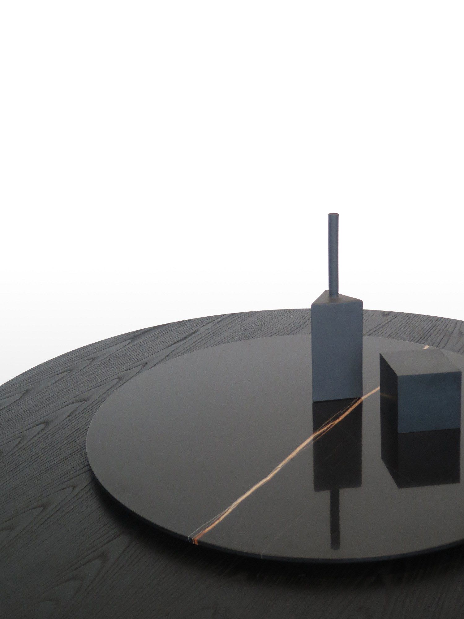 Круглый стол из стали и стекла Living Divani NOTES ARCH-00130228 - Вид №1