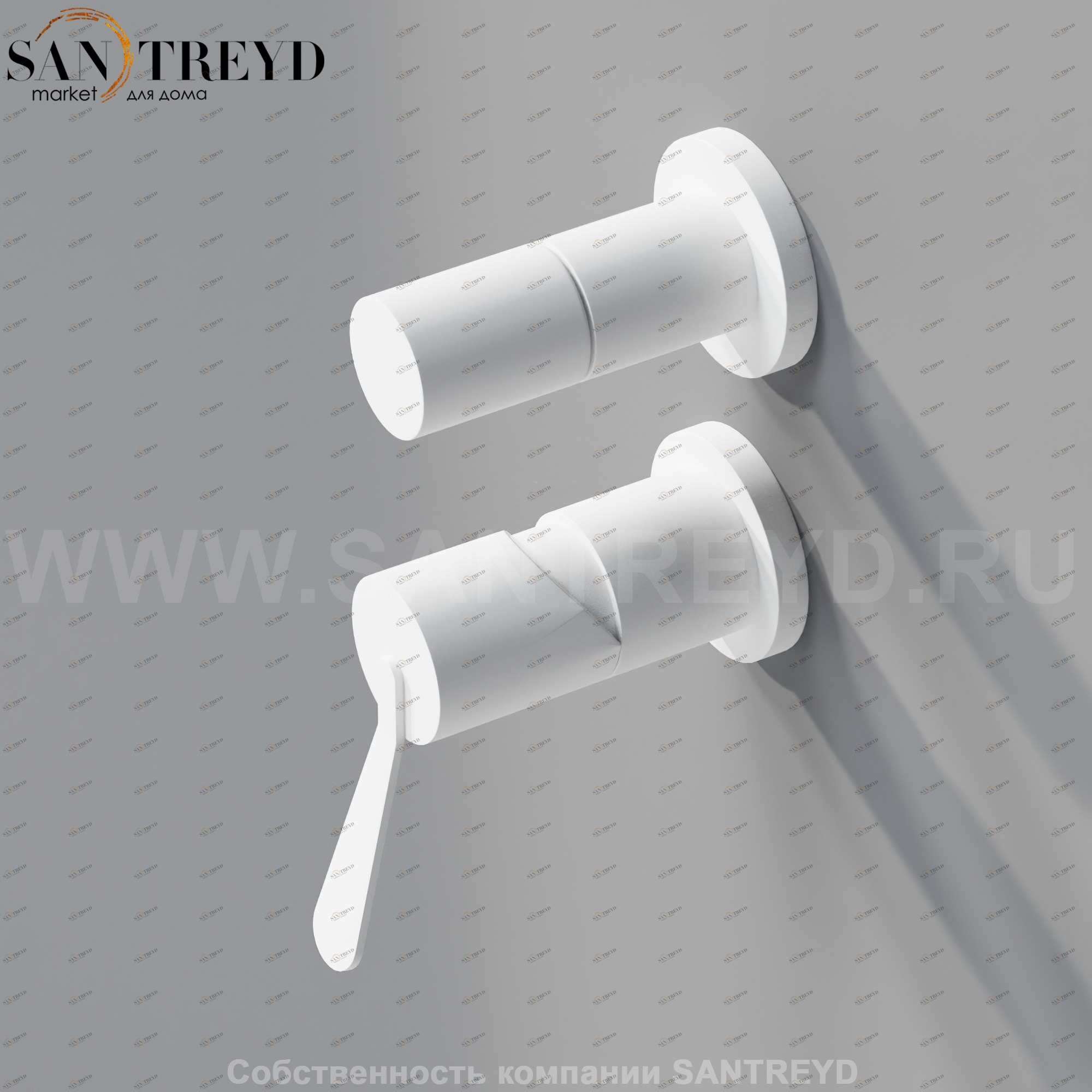 Однорычажный встроенный смеситель AFEZ021Z FEZ 2 белый матовый Agape