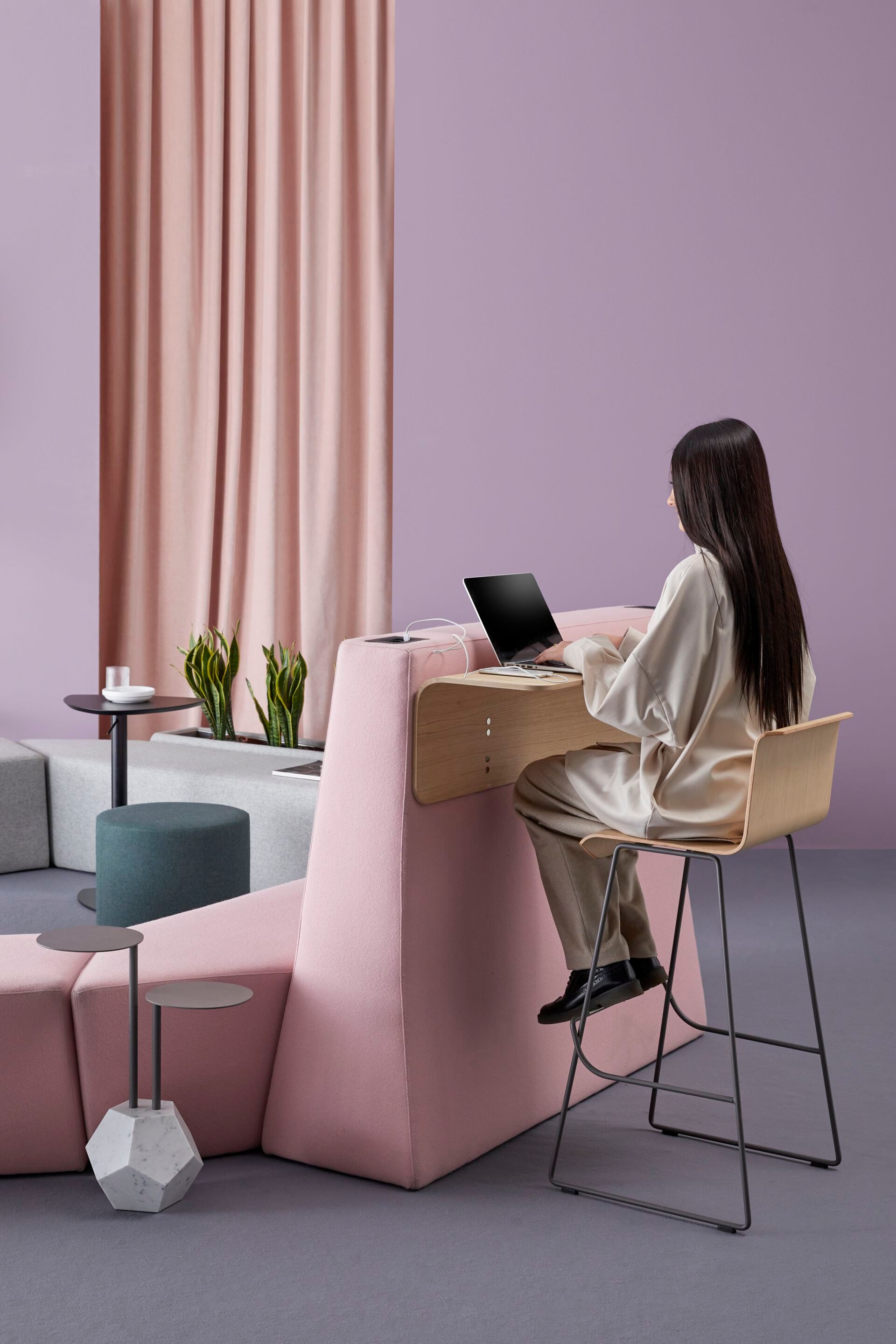 Мягкая скамейка из ткани SITIA Rocks ARCH-00135787 - Вид №15