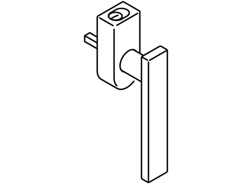 180XAFGA.5 оконная ручка HEWI Serie 180 | Edelstahl  - Вид №4