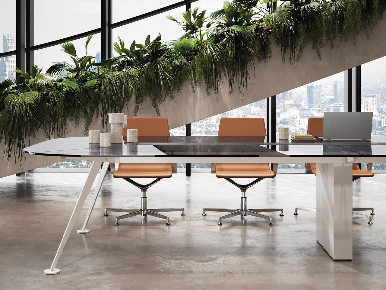 Прямоугольный стеклянный стол для совещаний FREZZA Spike ARCH-00049530 - Вид №2